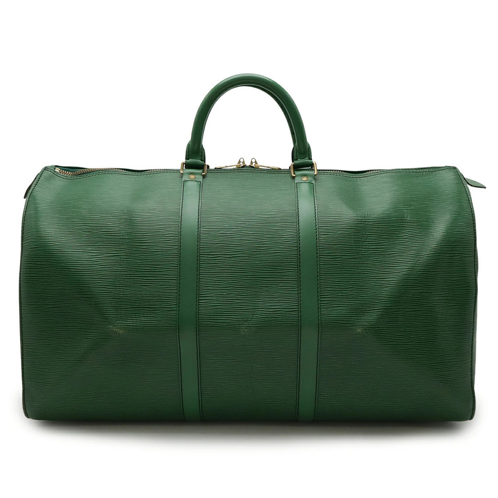 LOUIS VUITTON Epi Keepall Boston Bag Travel Leather Borneo Green